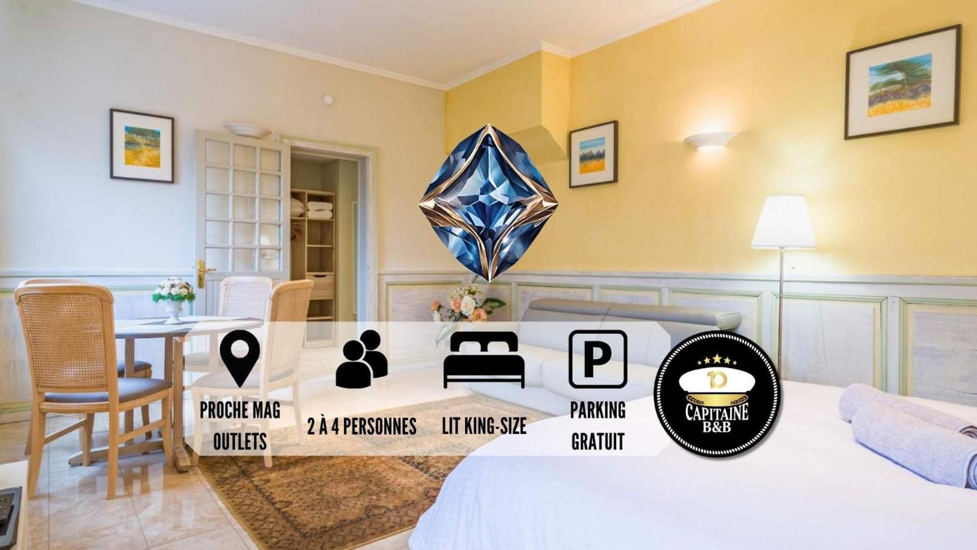 Le Saphir - Confort - Proche Mag Outlet Troyes - Parking Gratuit Pont-Sainte-Marie Buitenkant foto